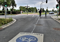 Förderung aktiver Mobilität - Lichtsignalanlage - Fahrradstraße