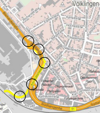 Verbesserung des Verkehrsflusses - Planung der Grünen Welle von Lichtsignalanlagen an der L165 in Völklingen